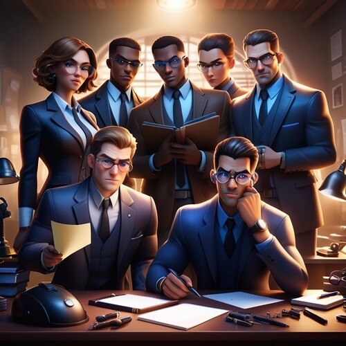 AI Team of Detectives analogy